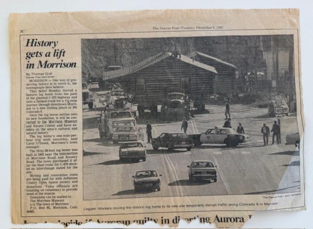 History gets a lift in Morrison article about moving a log cabin.