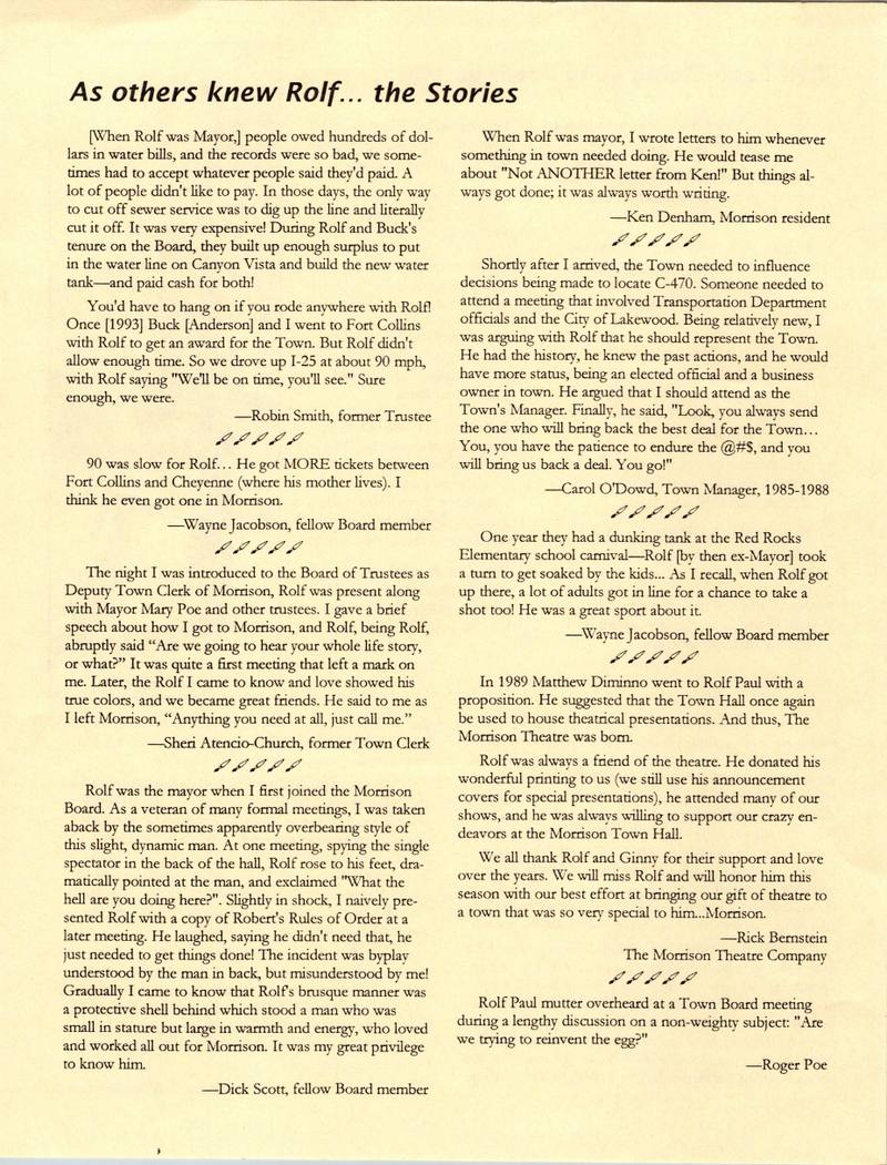 Page 4 — “As Others Knew Rolf... the Stories.”