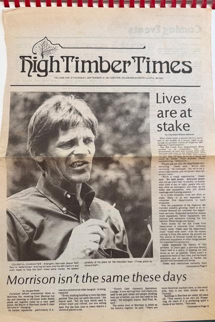 High Timber Times — Lives are at stake feature on Rolf Paul