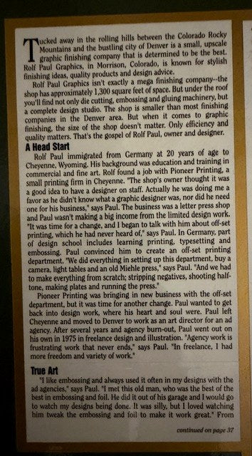 InsideFinishing article column one
