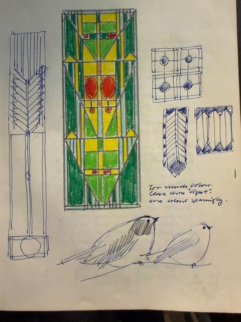 Rolf Paul's stained glass bird study