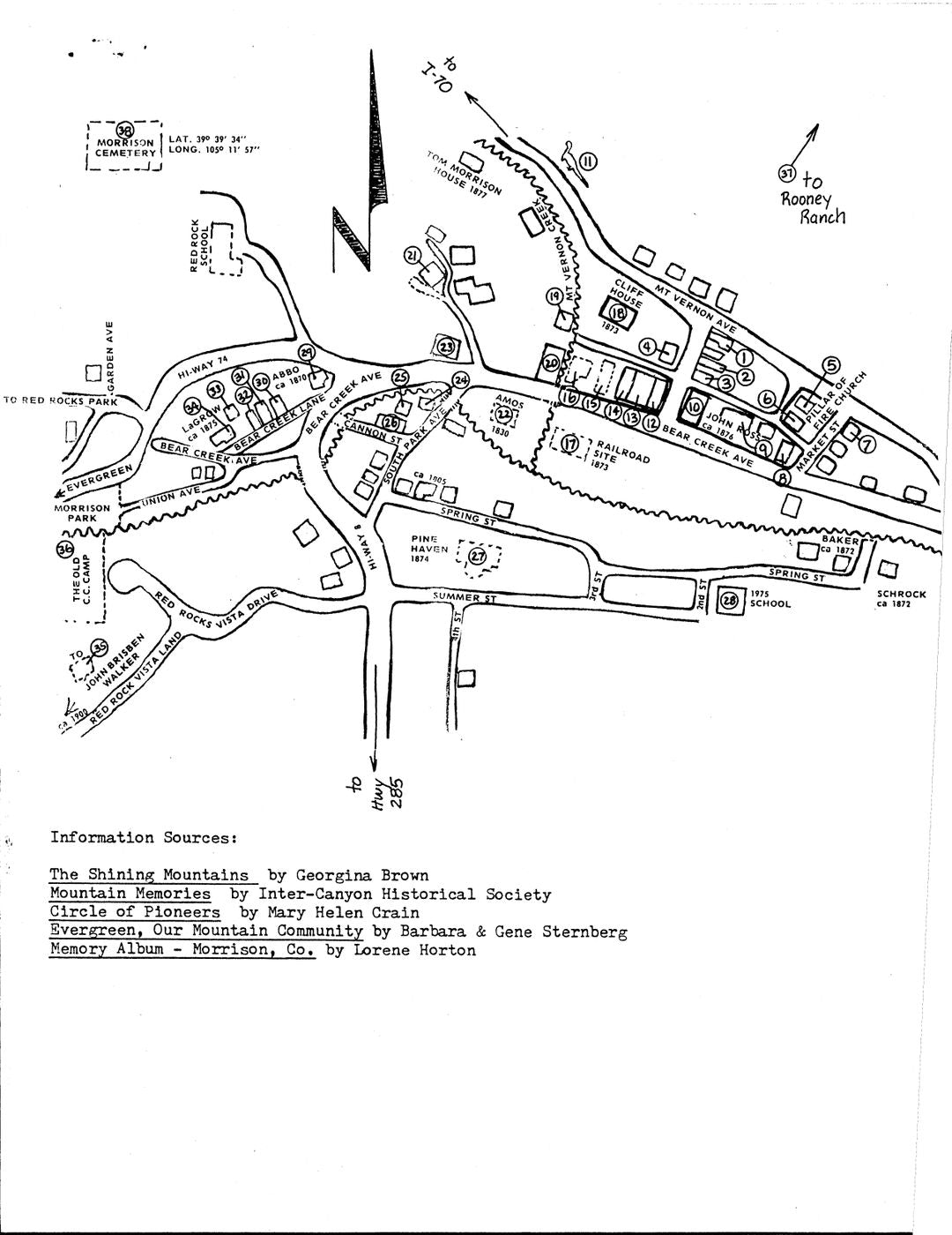Morrison walking tour map from 1987
